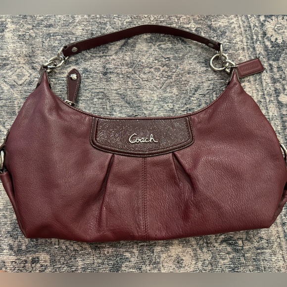 Coach Handbags - Coach Ashley Patent Hobo F2452 Crimson Red Pink Interior